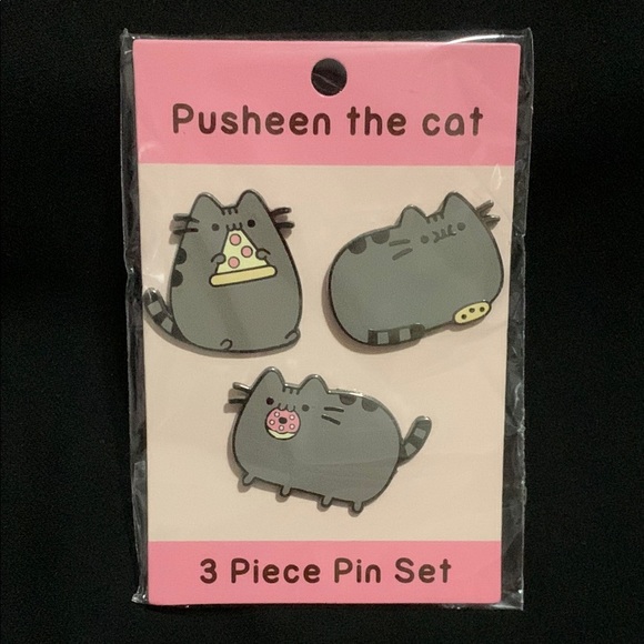 Pusheen 3 Piece Enamel Pin Set Rare NWT